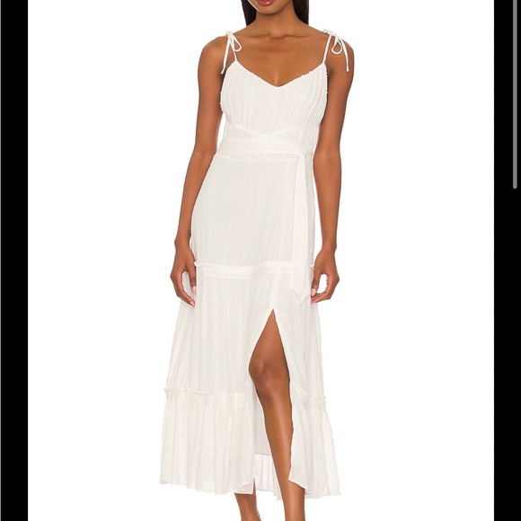 INESA MIDI DRESS-WHITE PAIGE SIZE MEDIUM - Picture 1 of 5